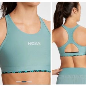 New HOKA Hupana Sports Bra Turquoise Teal XS